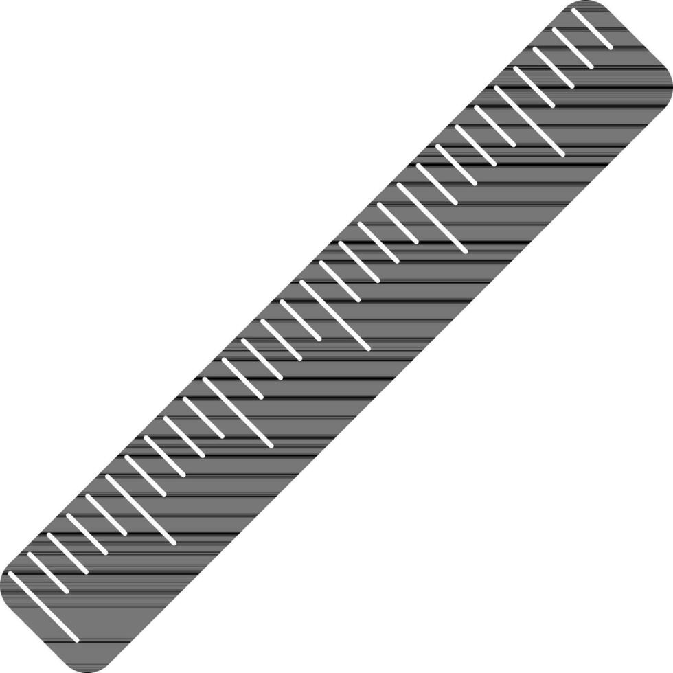 linjal ikon med glyf stil för mått. vektor
