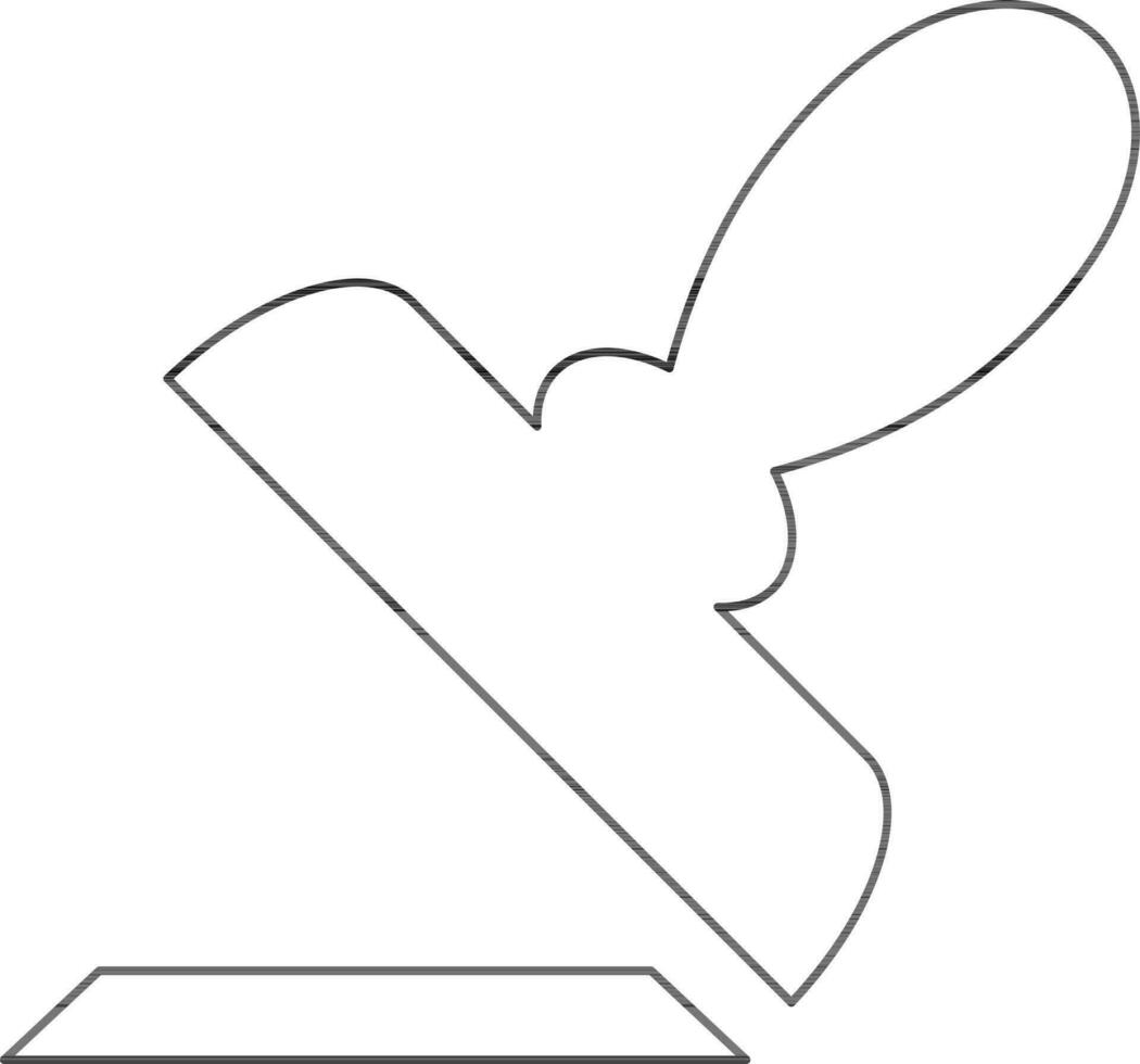 Briefmarke Symbol zum Büro Arbeit im Schlaganfall Stil. vektor