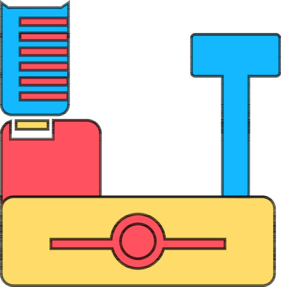 bunt Zahlung Maschine oder Kasse registrieren Symbol. vektor