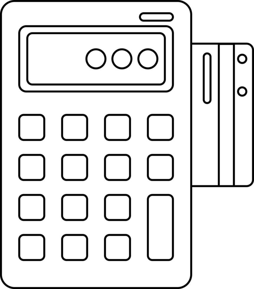 använder sig av pos terminal för betalning. vektor