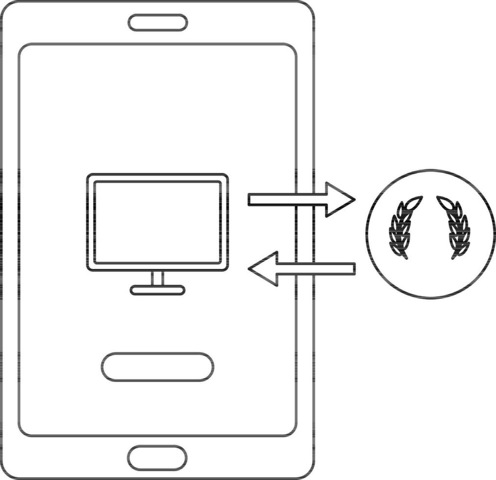 online Geld Transfer Methode. vektor