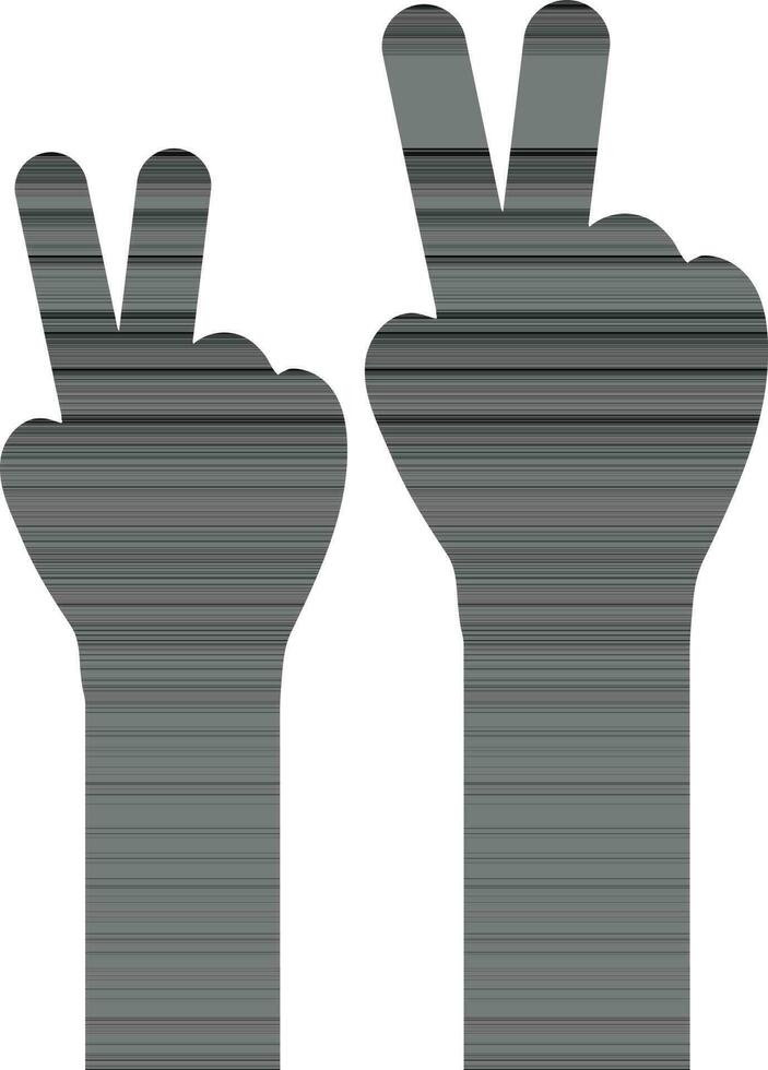 Zeichen von zwei Hand im Frieden Symbol. vektor