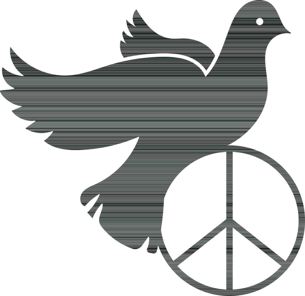 Symbol von Vogel auf Frieden unterzeichnen. vektor