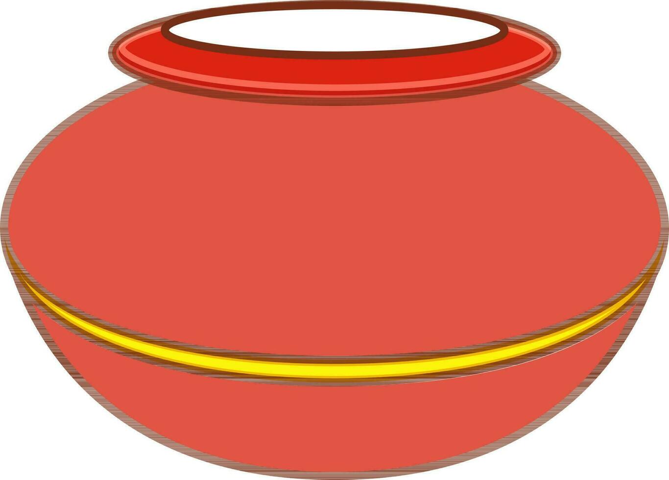 platt illustration av traditionell lera pott. vektor