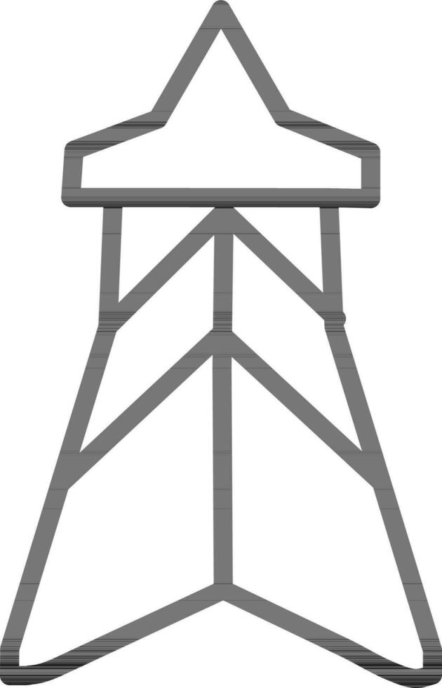 linje konst illustration av elektricitet torn. vektor
