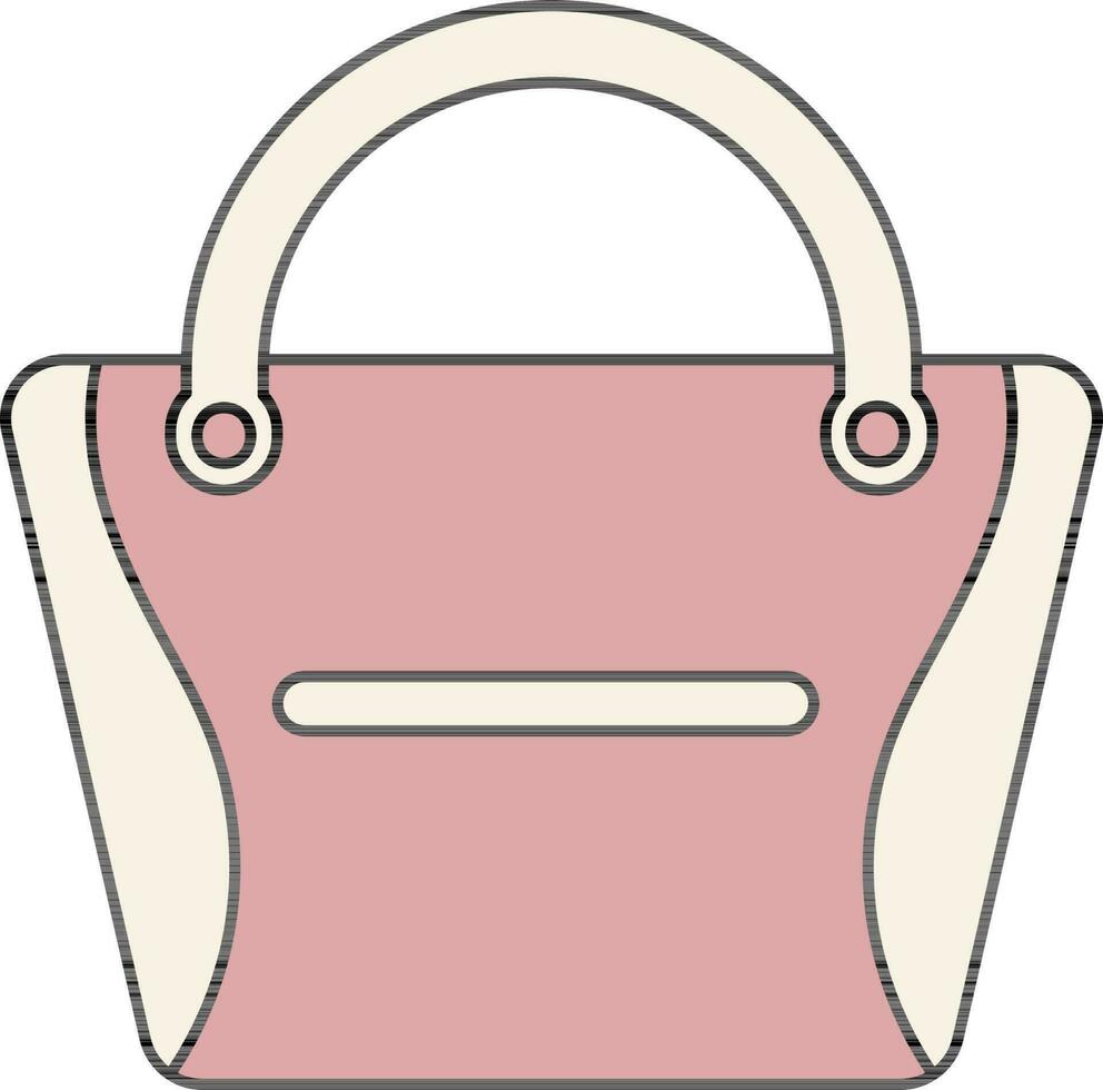 weiblich modern Handtasche Symbol im Linie Kunst. vektor