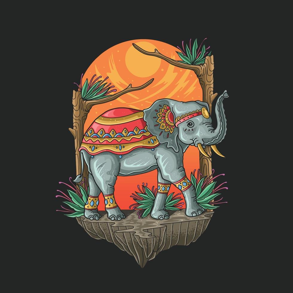 Heilige Elefant Ganesh Hindi Gott Illustration vektor