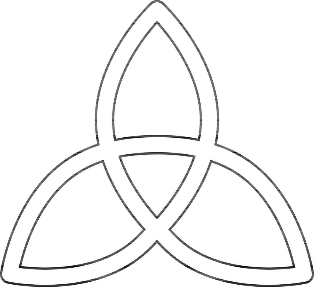 triquetra ikon eller symbol i svart linje konst. vektor