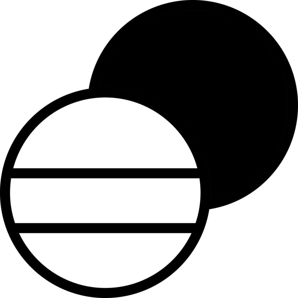Billard- Ball Symbol im schwarz und Weiß Farbe. vektor