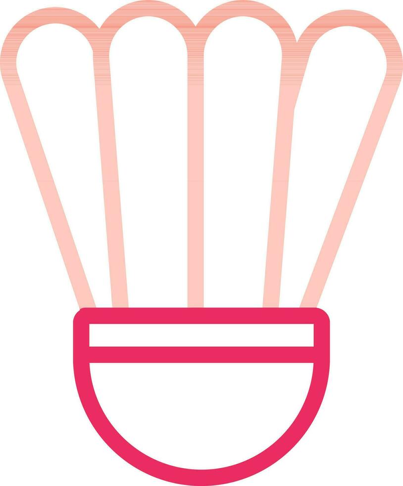 rosa översikt Färg fjäderboll ikon i platt stil. vektor