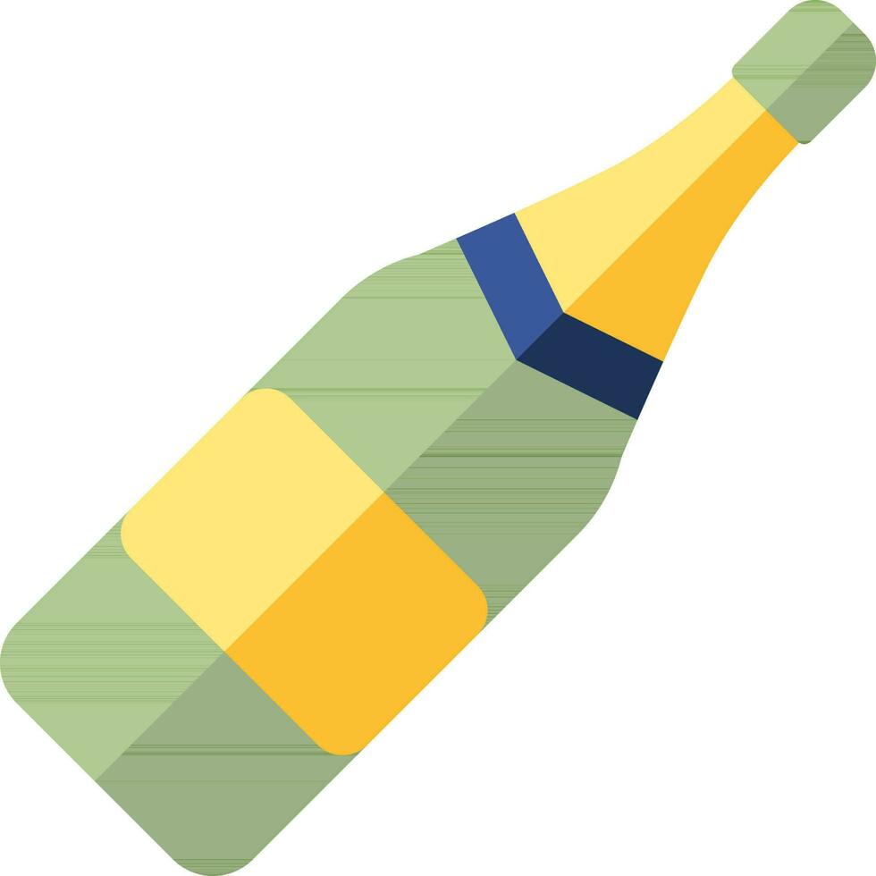 Champagner Flasche Symbol im bunt. vektor
