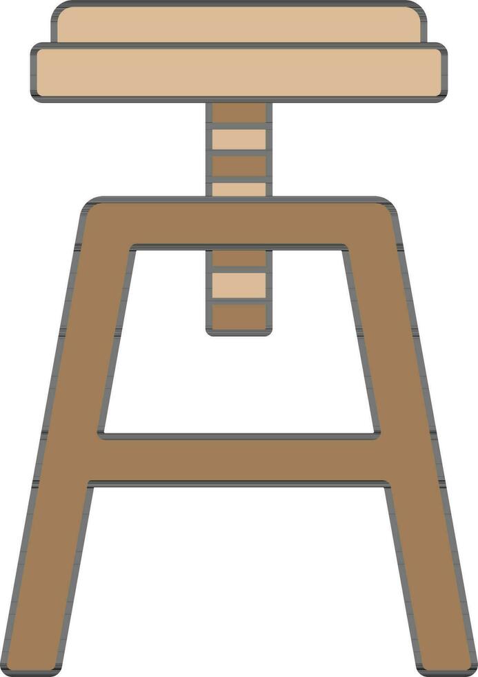 arki pall ikon i brun Färg. vektor