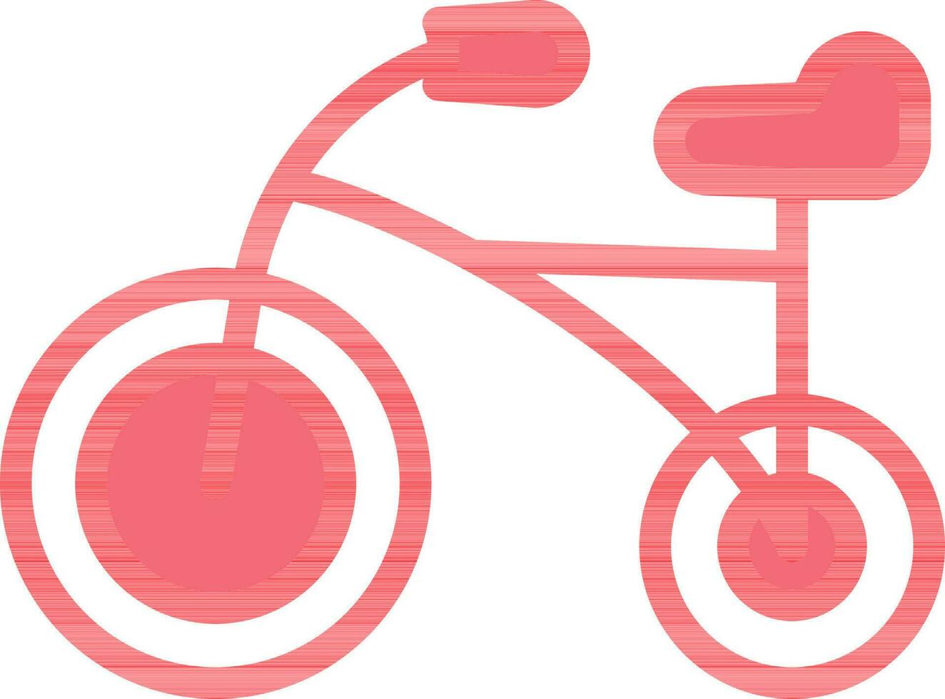 Baby Fahrrad Symbol im rot und Weiß Farbe. vektor