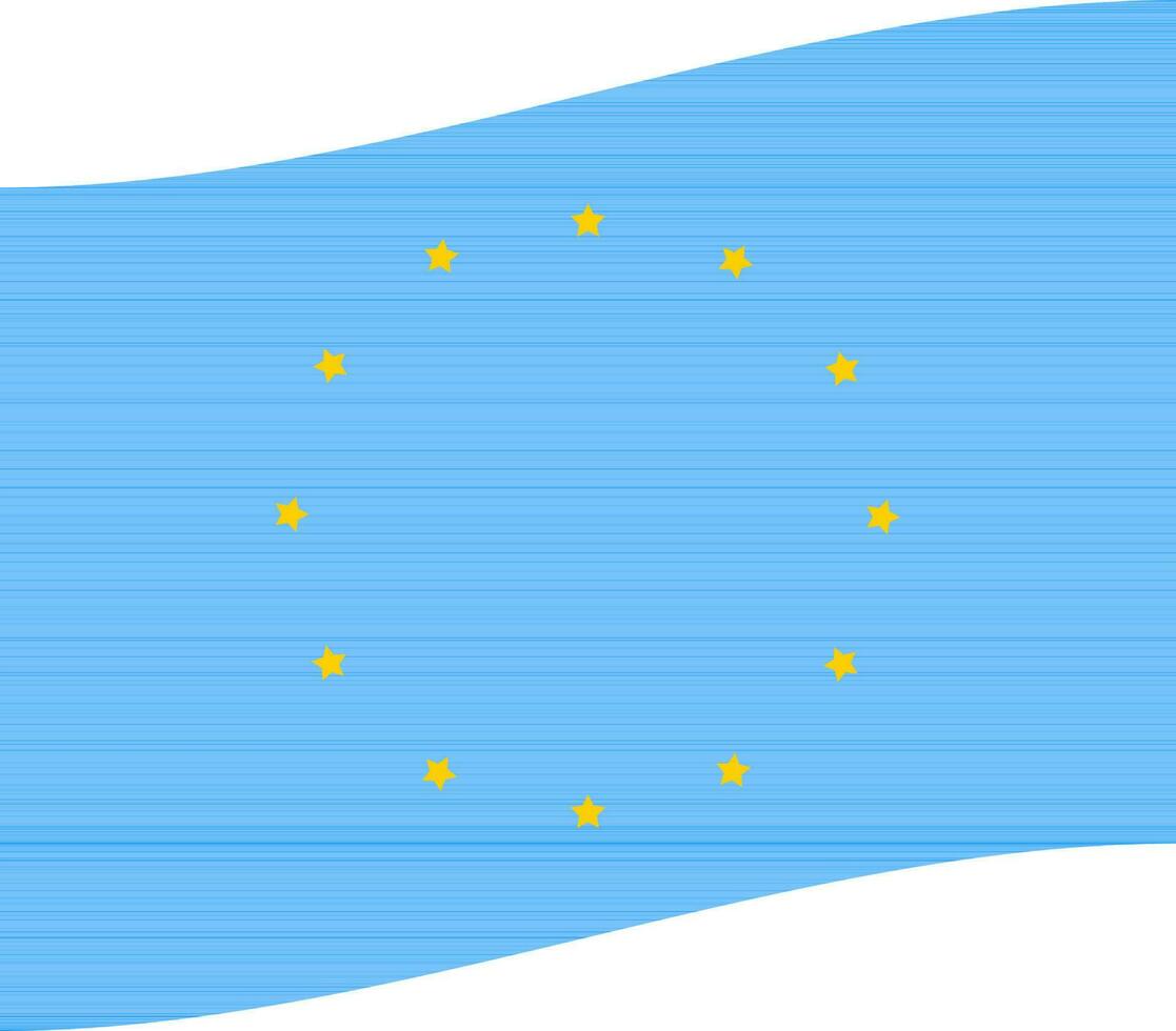 platt stil vinka europeisk flagga ikon. vektor