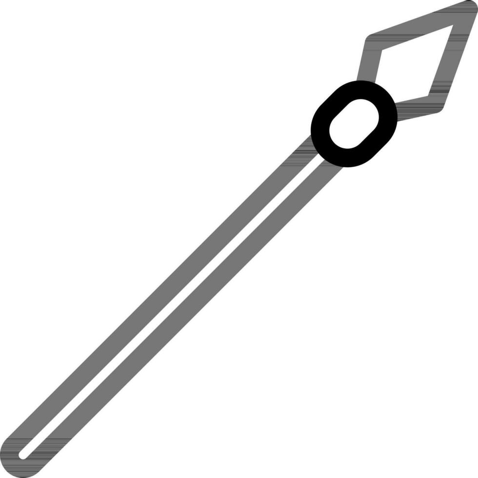 svart linje konst illustration av spjut ikon. vektor