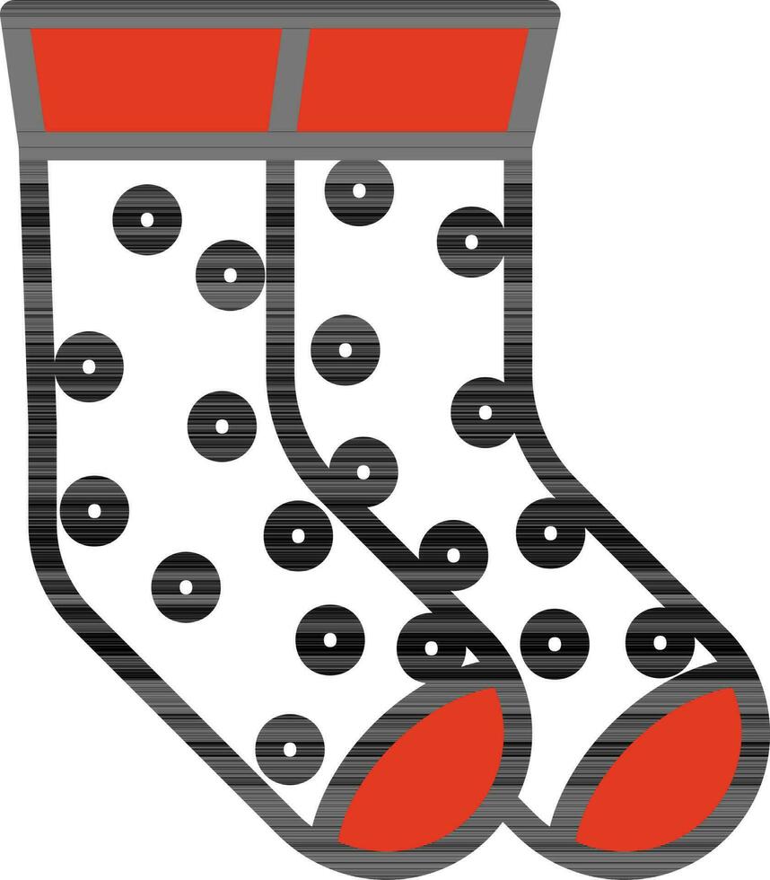 isoliert Socken Symbol im eben Stil. vektor