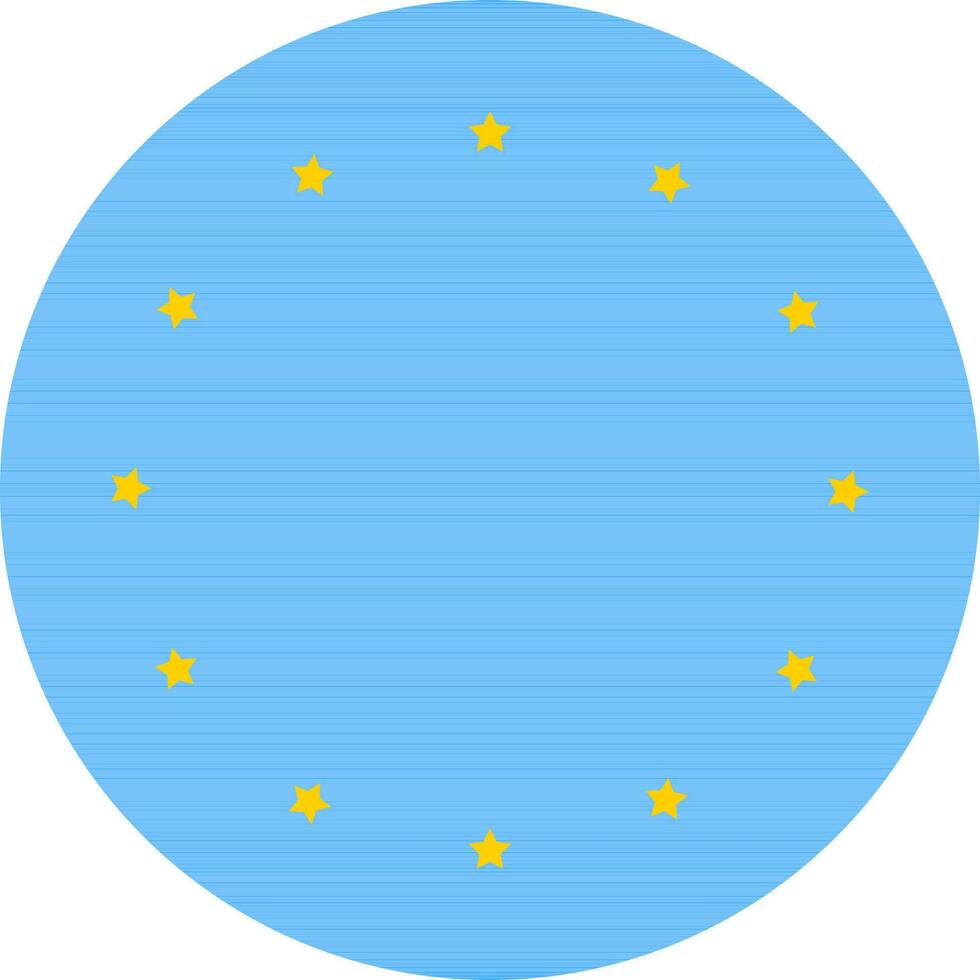 Vektor Illustration von Kreis europäisch Flagge.