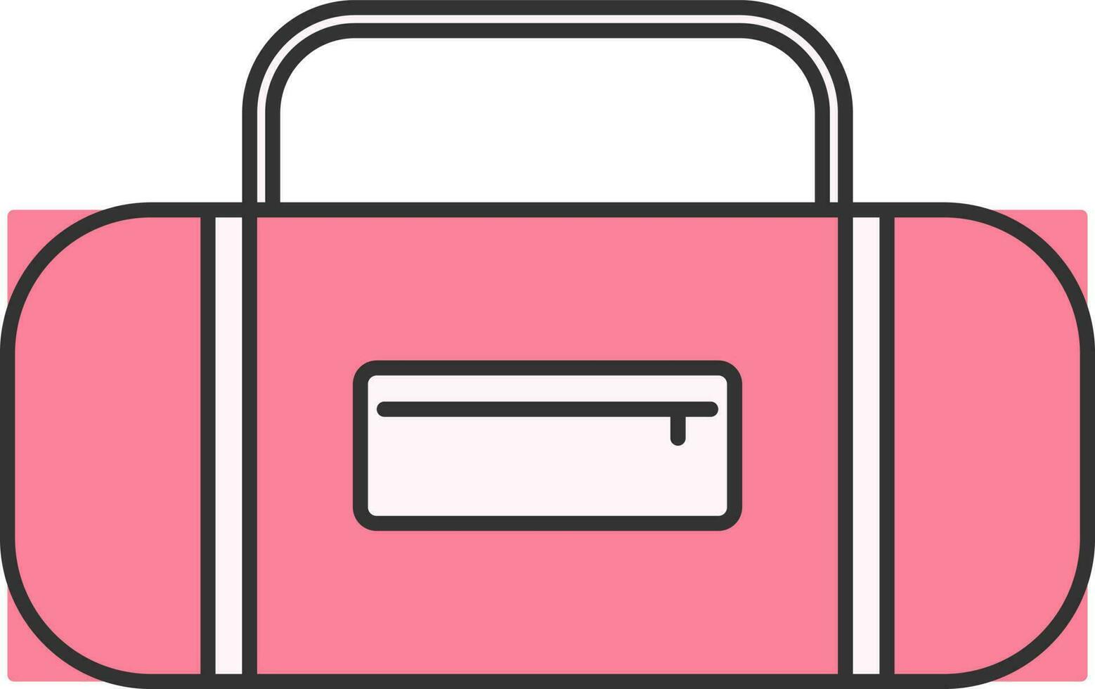 duffel väska ikon i rosa Färg. vektor