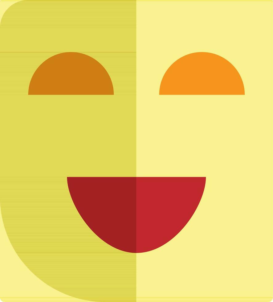 illustration av en gul mask. vektor
