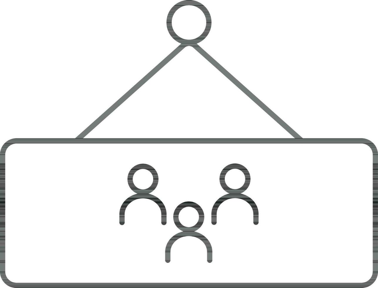 tre användare ikon i styrelse. vektor