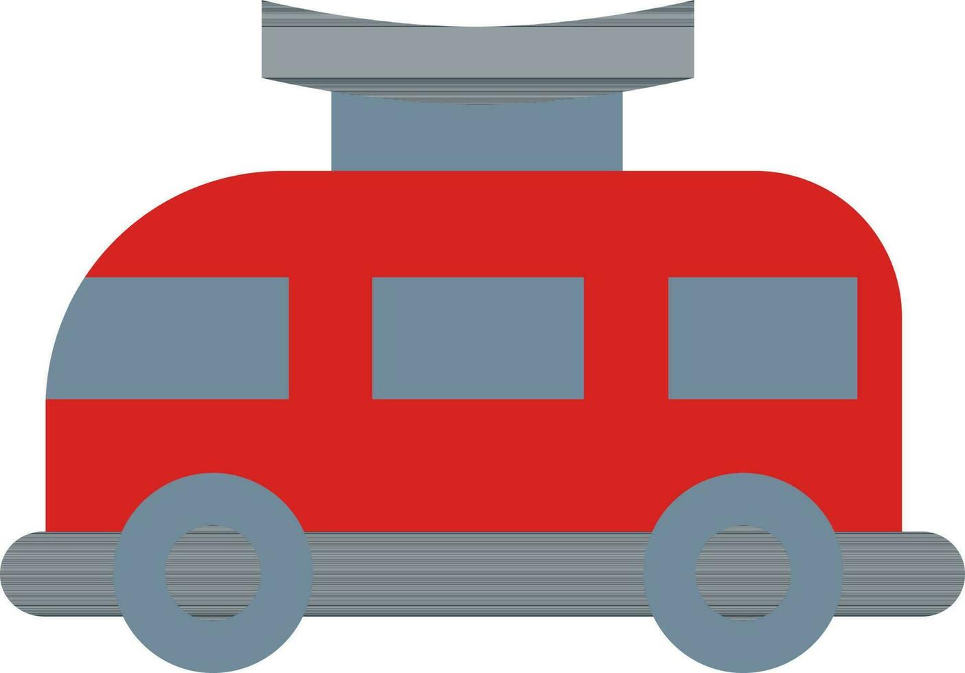 Wohnmobil van Symbol im grau und rot Farbe. vektor