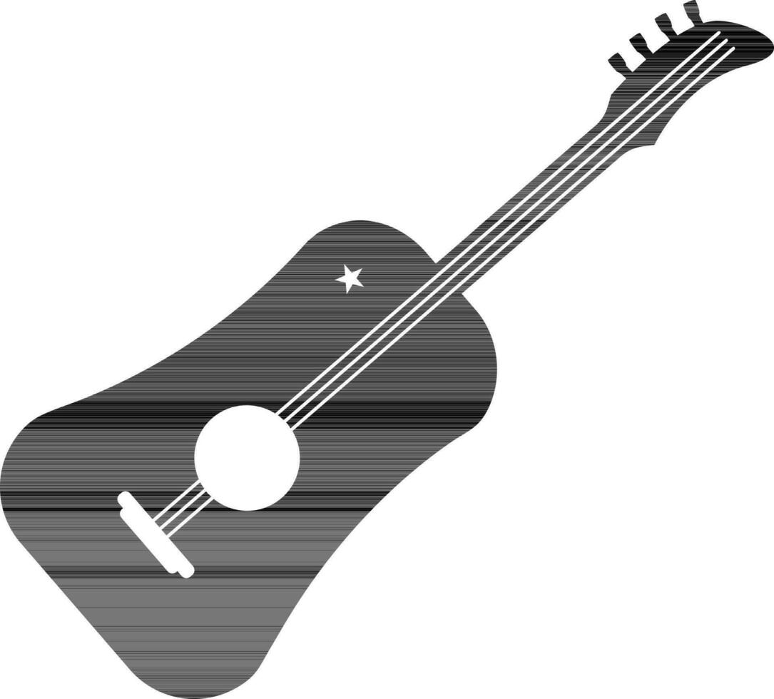 illustration av gitarr, musikalisk instrument symbol. vektor