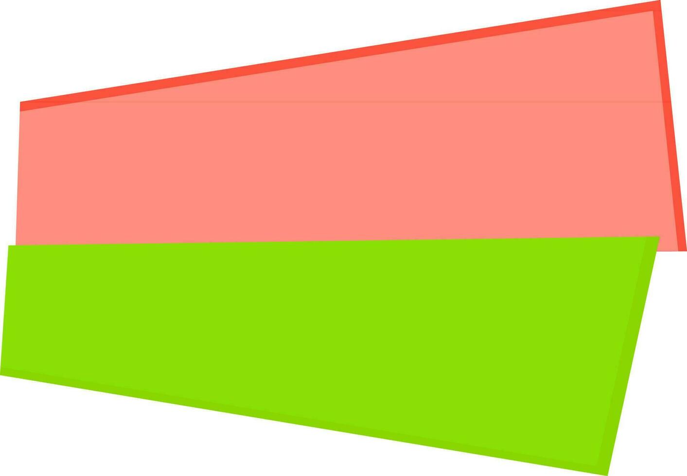 rot und Grün Papier Banner Design. vektor