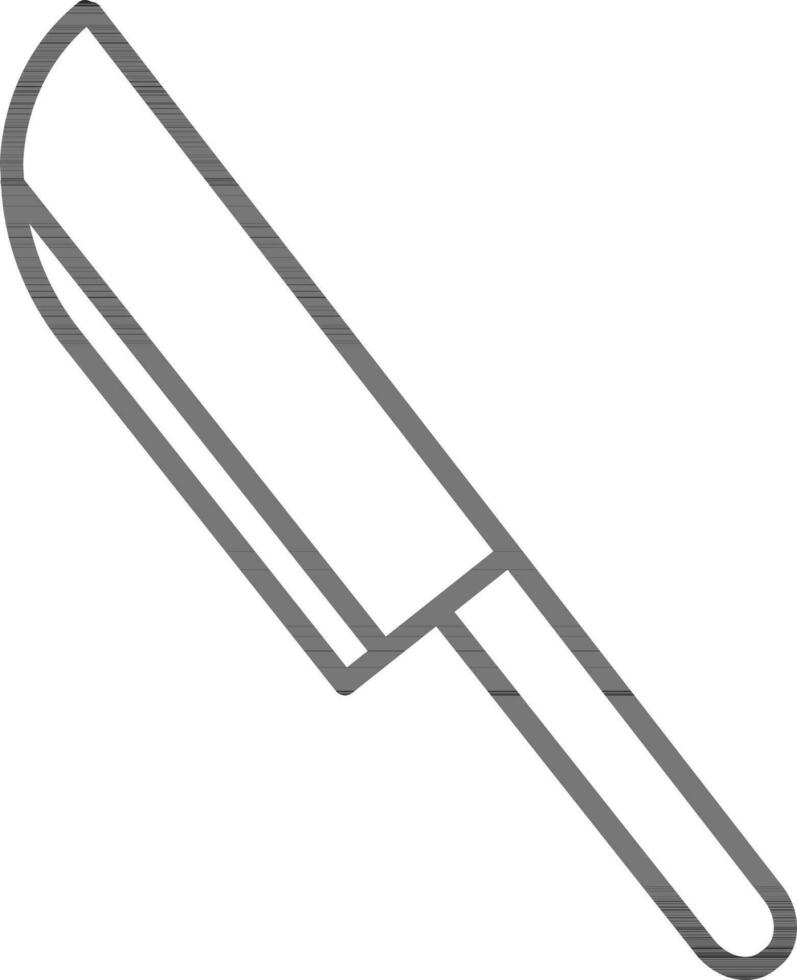 isolerat kniv ikon i svart linje konst. vektor
