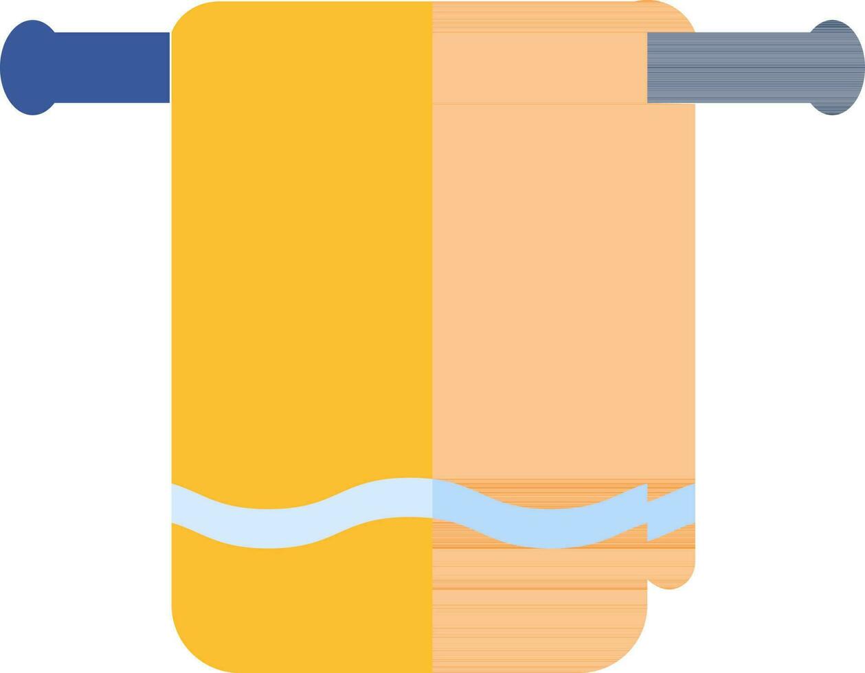 Handtuch Aufhänger Symbol im Orange und Blau Farbe. vektor