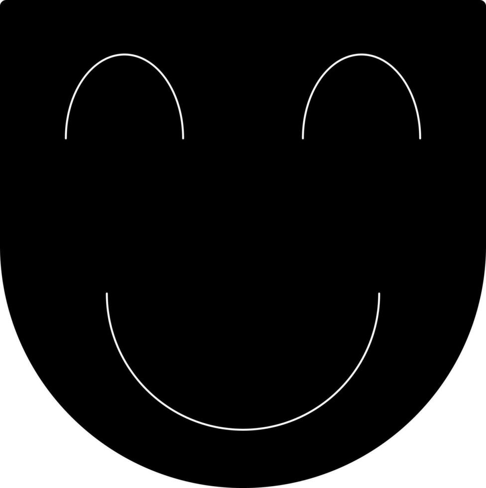 Illustration von ein schwarz Smiley Maske. vektor