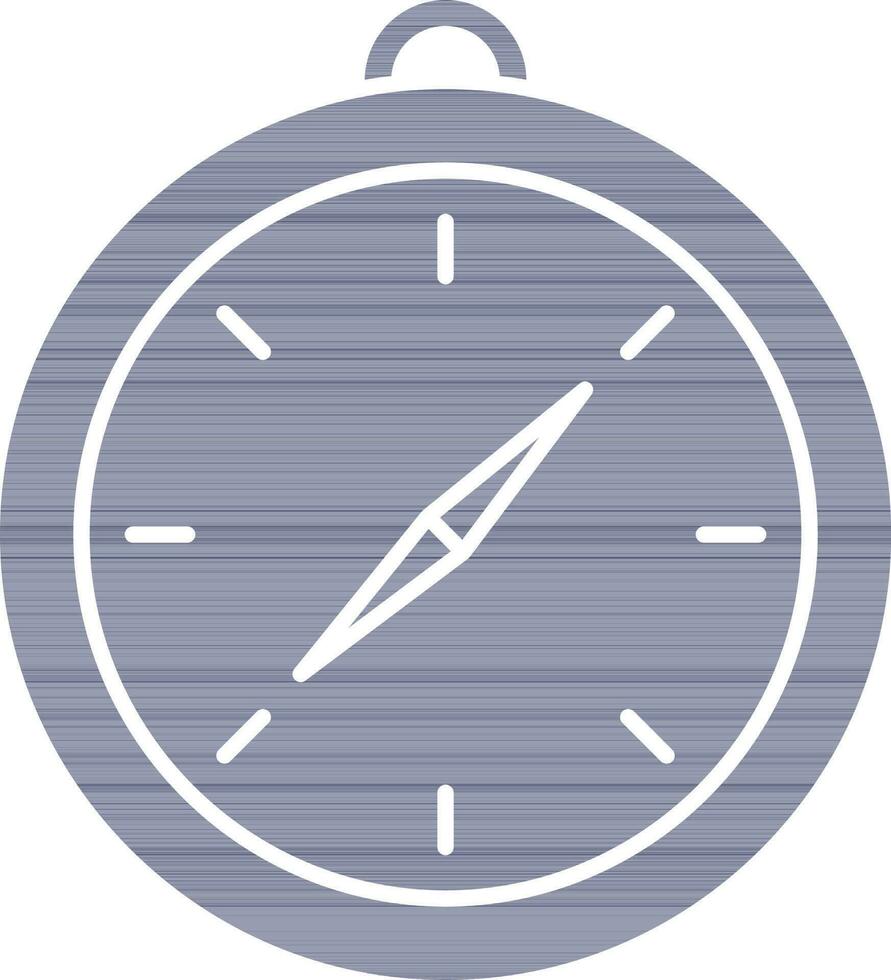 kompass ikon i blå och vit Färg. vektor