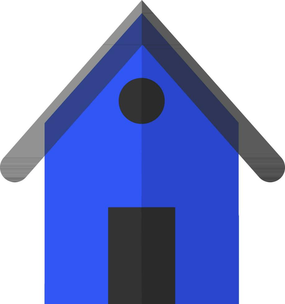 Hütte im schwarz und Blau Farbe. vektor