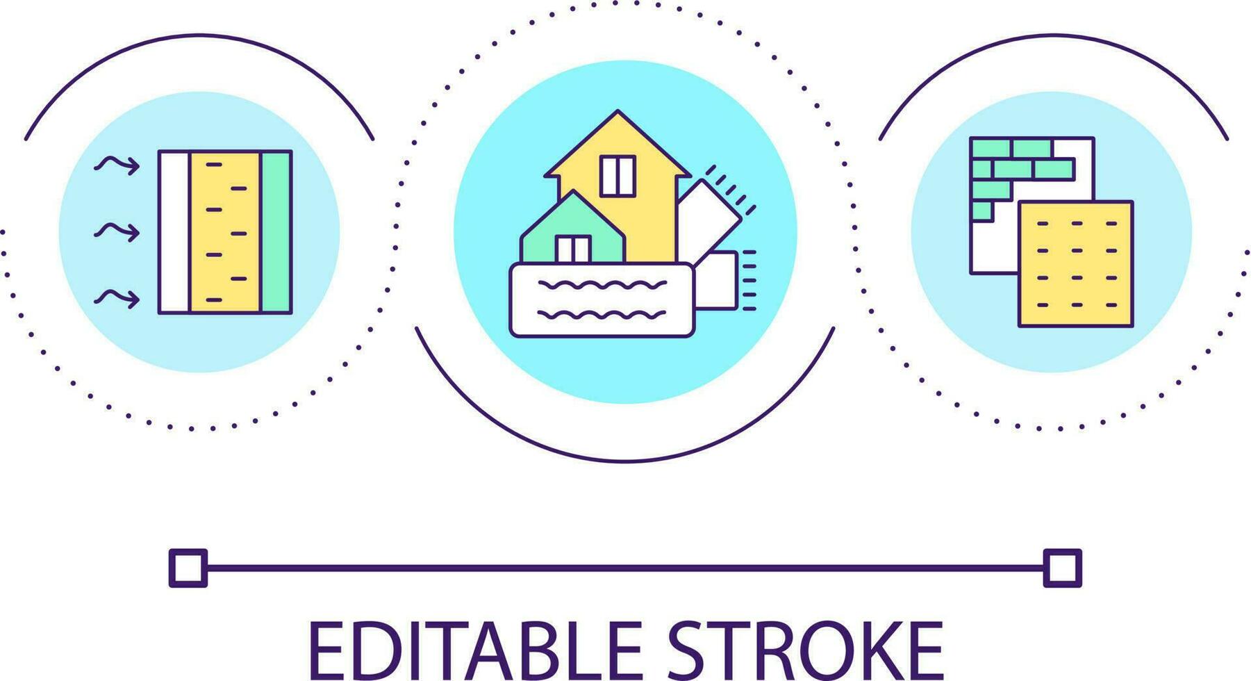 effizient Gebäude Schleife Konzept Symbol. Clever Technologie von Konstruktion. Instandhaltung Bedienung abstrakt Idee dünn Linie Illustration. isoliert Gliederung Zeichnung. editierbar Schlaganfall vektor