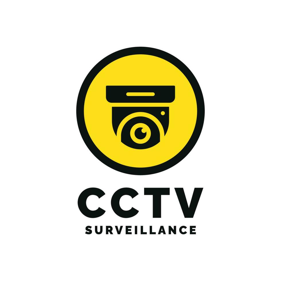 Warnung cctv Überwachung Aufkleber Symbol isoliert auf Weiß Hintergrund vektor