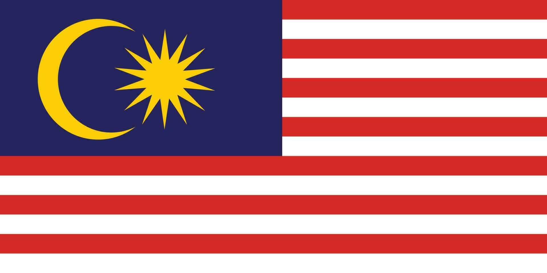 flagga av malaysia.nationell flagga av malaysia vektor