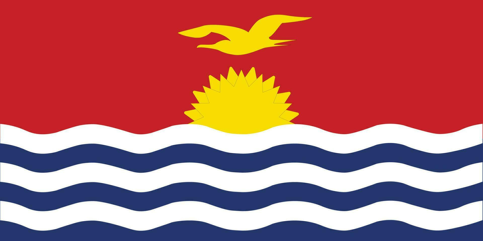 flagga av kiribati.national flagga av kiribati vektor