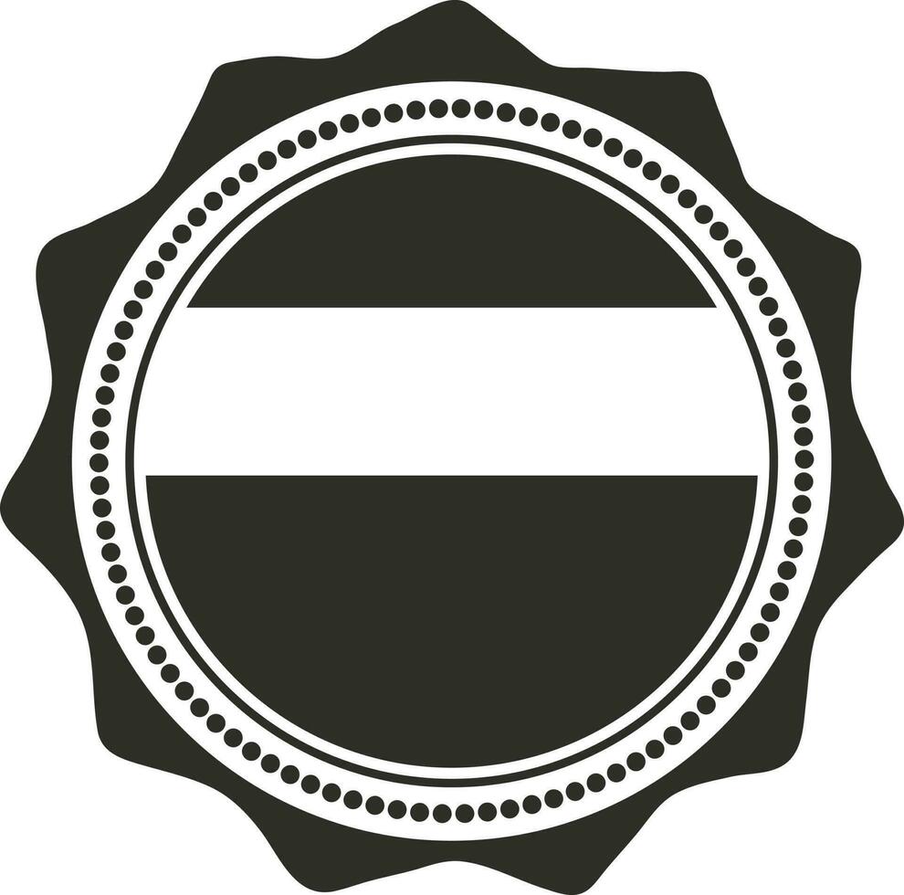 platt stil klistermärke, märka ikon i svart och vit Färg. vektor