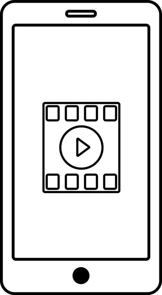 Video Symbol mit Bildschirm im isoliert. vektor