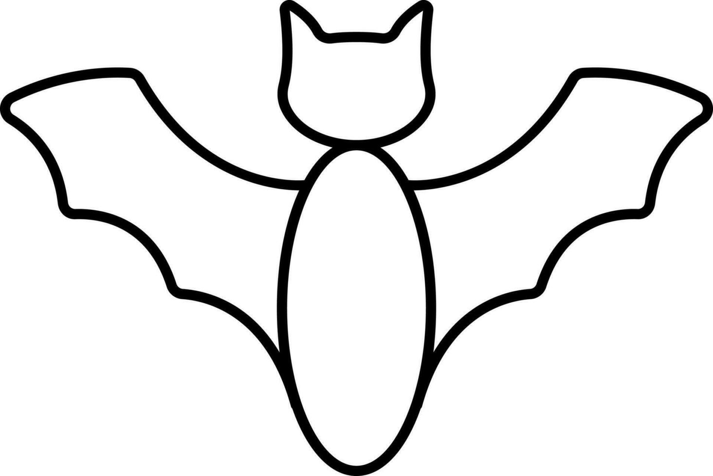 fliegend Fledermäuse Karikatur Charakter Symbol im schwarz Linie Kunst. vektor