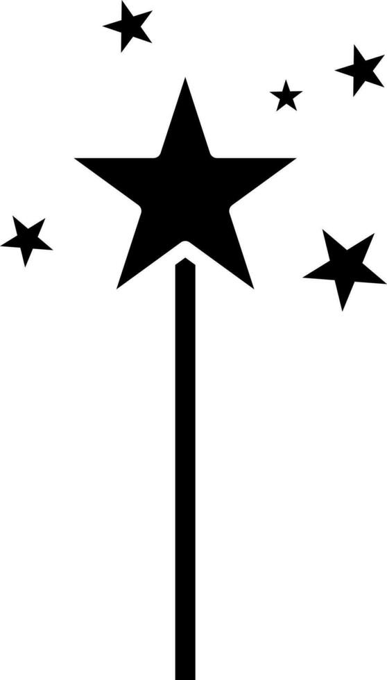 magi wand ikon i svart Färg. vektor