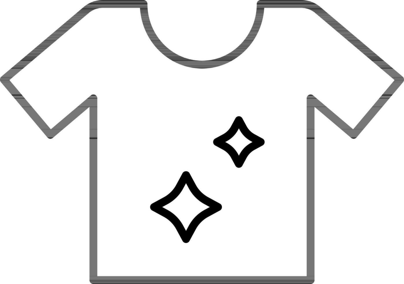 sauber T-Shirt Symbol im schwarz Umriss. vektor