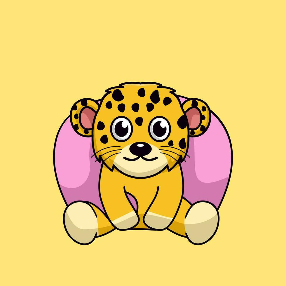 vektor illustration av söt gepard djur-