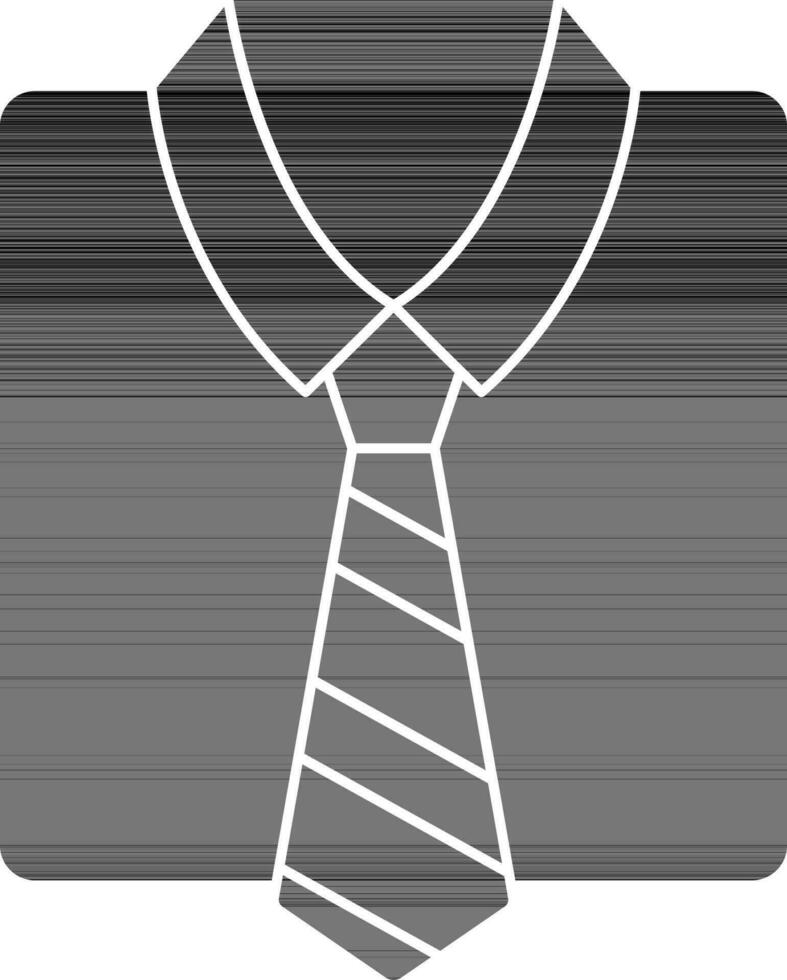 Illustration von Hemd und Krawatte Symbol im Glyphe Stil. vektor