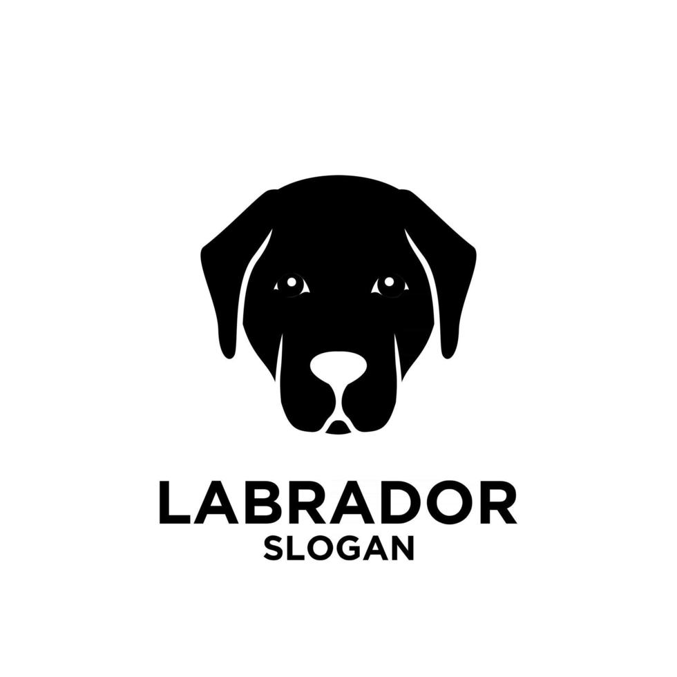 labrador retriever hund huvud logo ikon design vektor