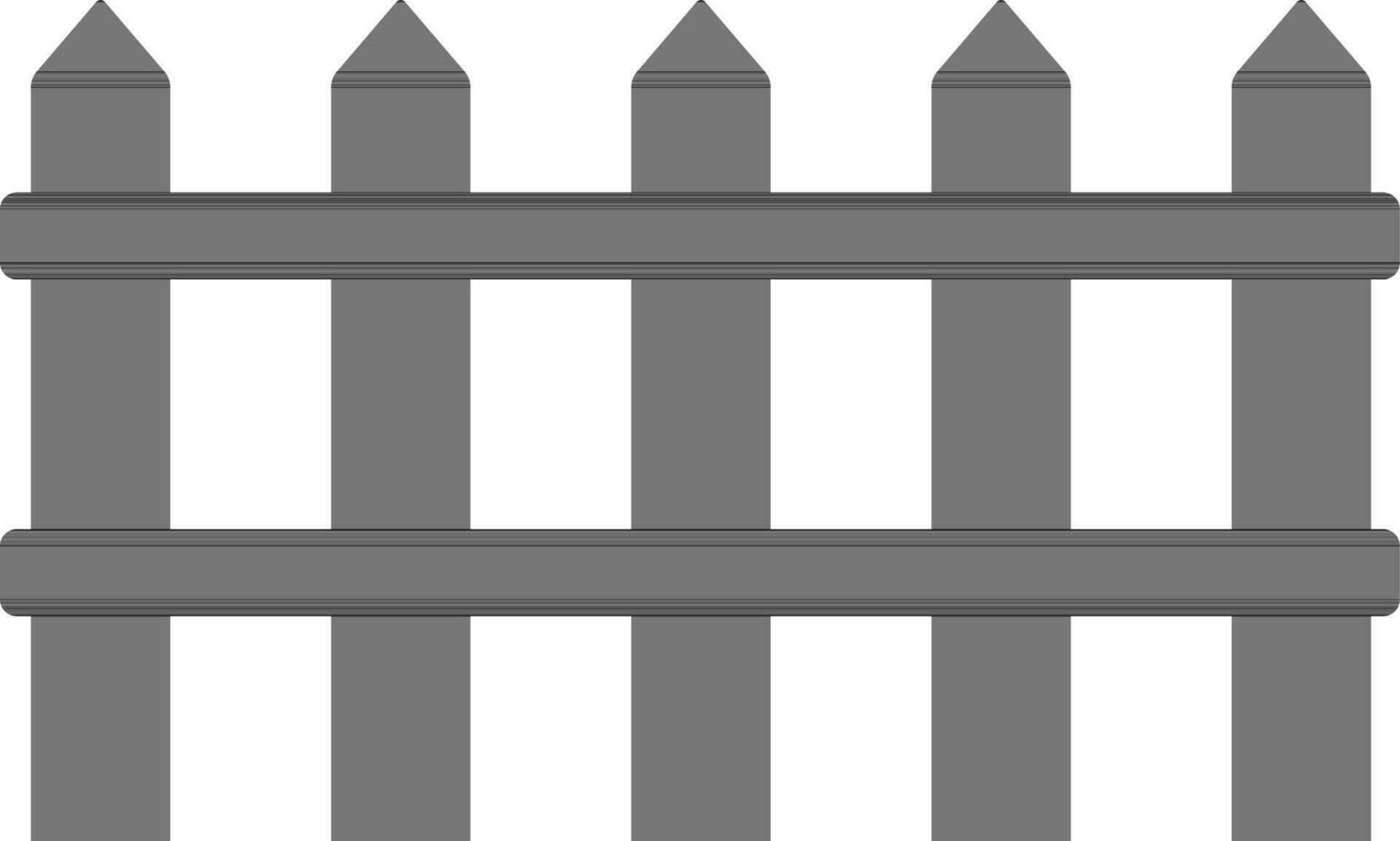 isolerat staket i svart Färg. vektor