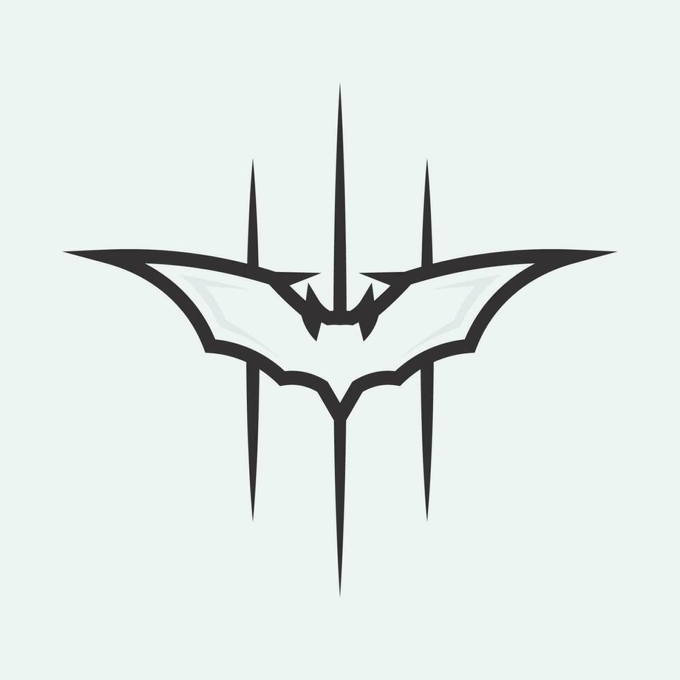 bat logotyp djur och vektor, vingar, svart, halloween, vampyr, gotisk, illustration, design bat ikon vektor