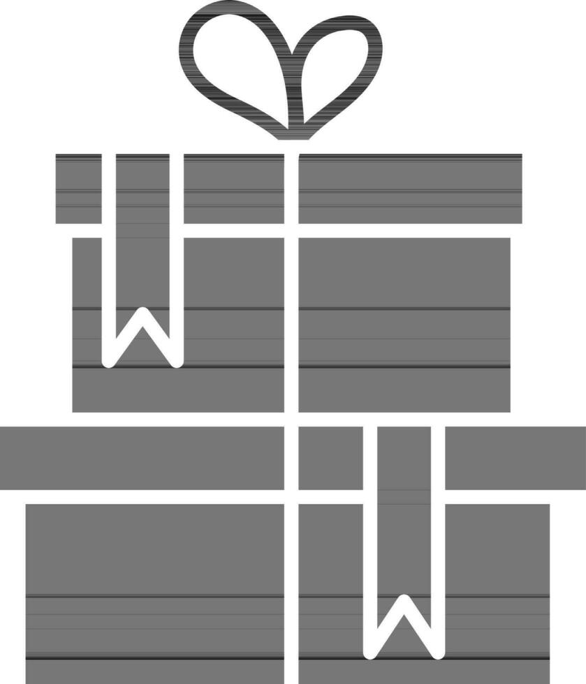 zwei Geschenk Box Symbol vektor