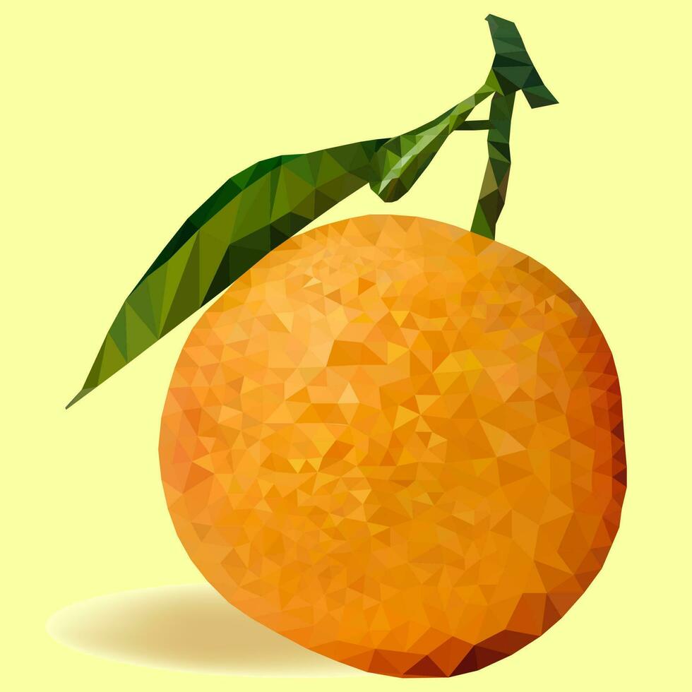 låg poly orange vektor design