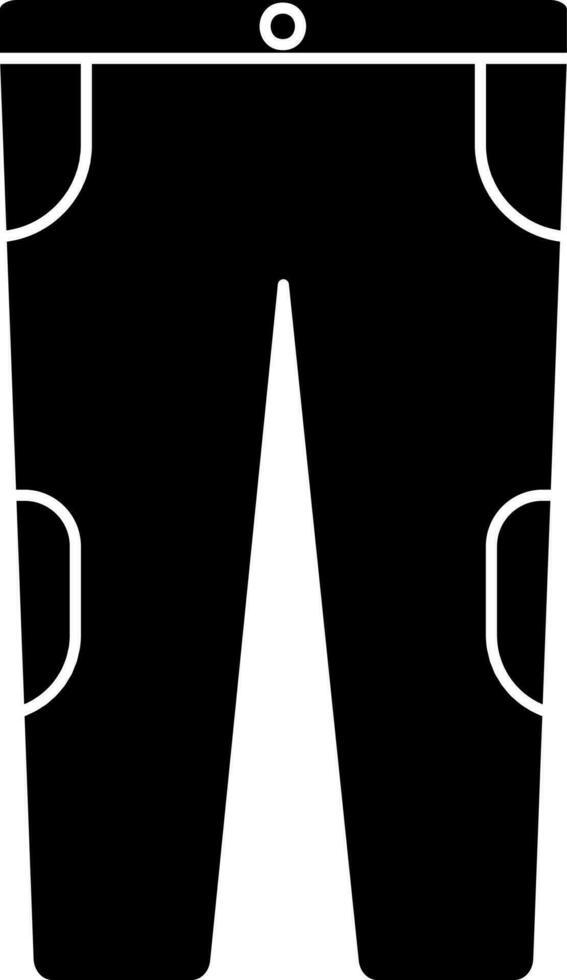 Hose Symbol im schwarz und Weiß Farbe. vektor