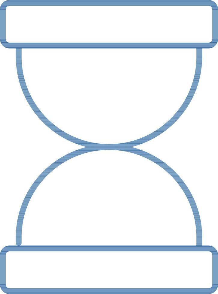 Sanduhr Symbol im Blau Linie Kunst. vektor